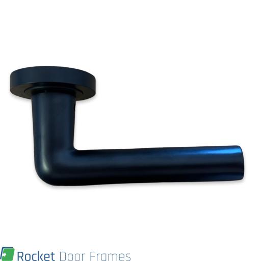 Round Black Aluminium Handle