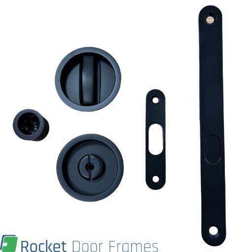 Black Round Bathroom Lock